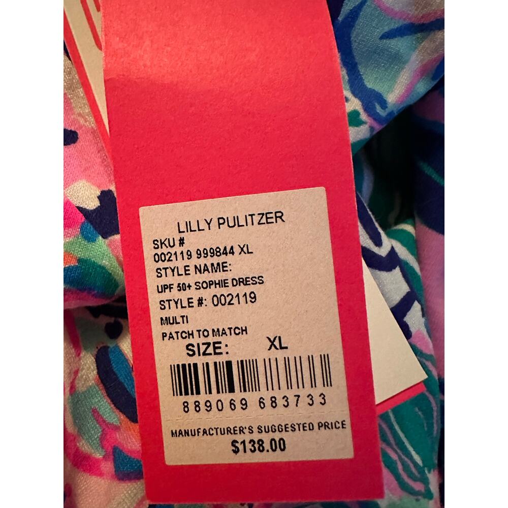 NWT Lilly Pulitzer UPF 50+ Sophie Dress Patch To Match XL - Picture 2 of 2